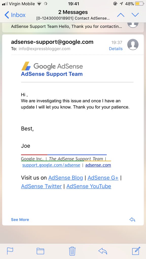 В Google AdSense перестали показывать объявления на сайтах