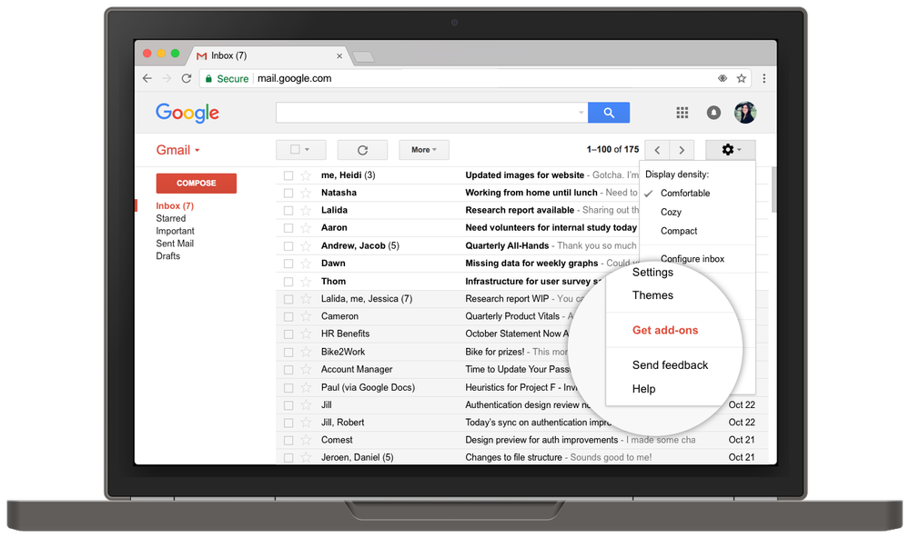 В Gmail появилась поддержка сторонних дополнений