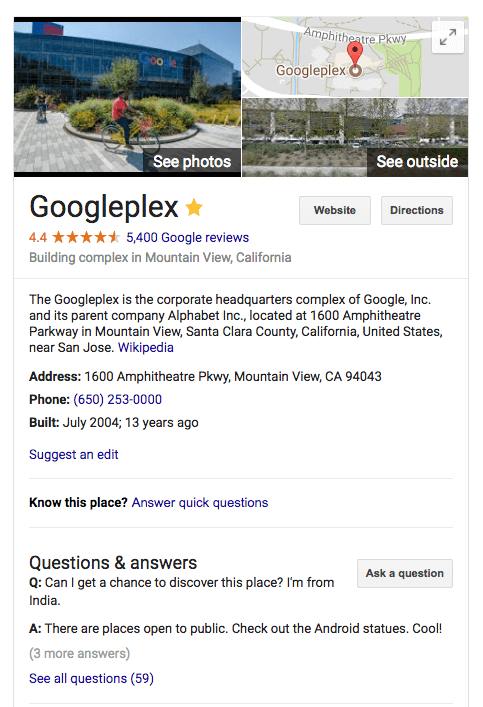 Google запустил раздел «Вопросы и ответы»