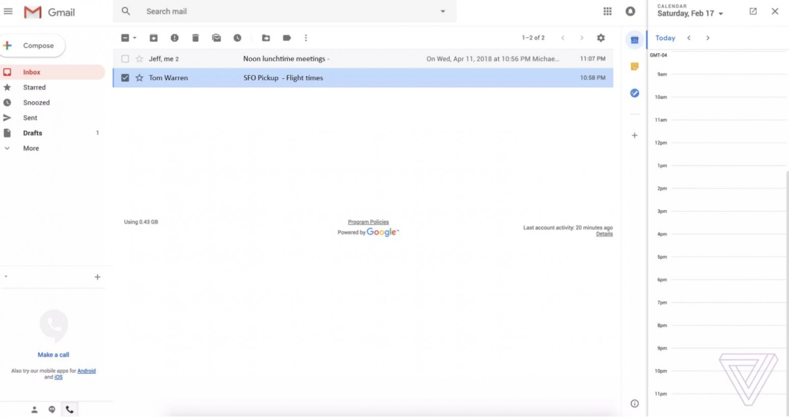 Google продемонстрировал будущий интерфейс Gmail